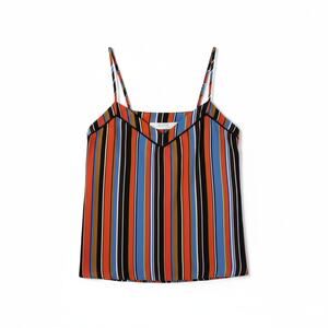 ASTR the Label Strappy V-neck Striped Cami Top #ACT15073 - Size Small